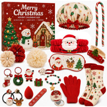 (4) Christmas Advent Calendar Countdown Blind Box, Unicorn Mermaid Theme Jewelry & Toys Gift for Girls, 24 Days Surprise