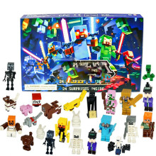 (2) Building Blocks Toys Halloween Christmas Blind Box Countdown Calendar 24 Days, Creative Gift, Educational DIY Kit