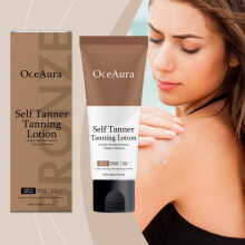 OCEAURA Sunless Tanning Moisturizer Lotion with Herbal Extracts for Natural Bronze Glow 200ml