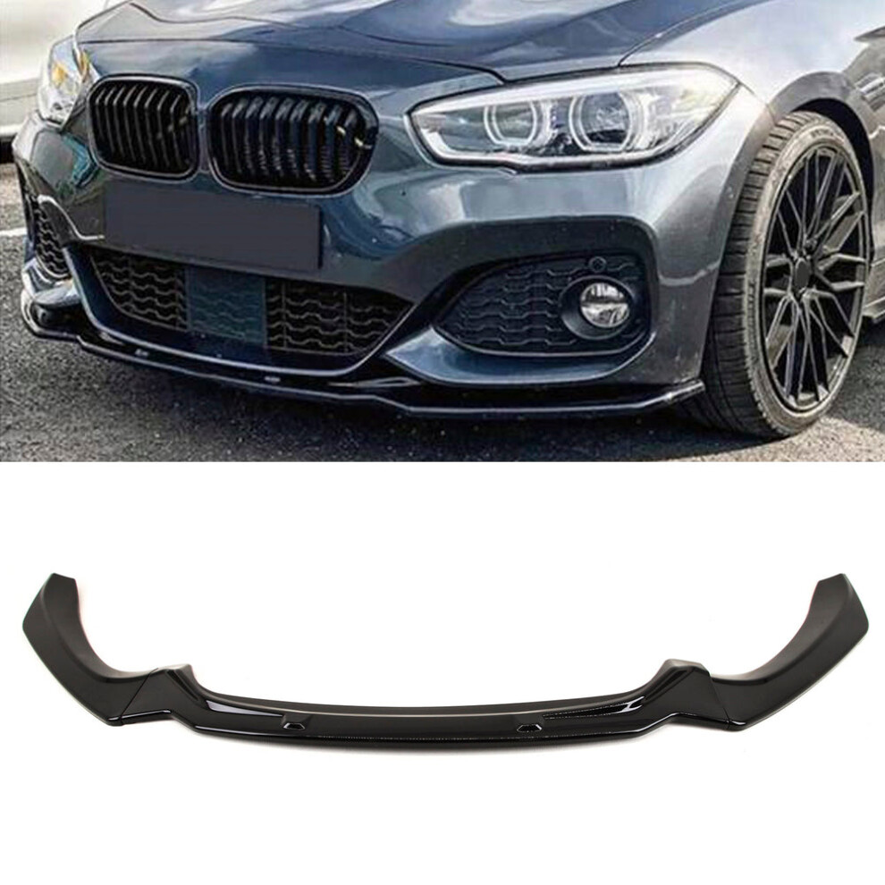 Tuning Front Lip Spoiler Fits Bmw 1 Series 2015-2019 Bm5538 Black