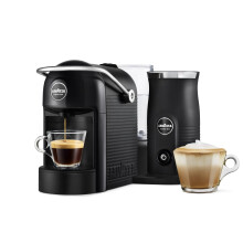 Lavazza, A Modo Mio Jolie & Milk EVO Coffee Machine Made from 33% Recycled Plastic, with Integrated Milk Frother and Removable Grid, Compatible with A
