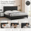 GarveeMore Upholstered Bed Frame, Adjustable Headboard, Dark Grey, King 6