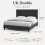 GarveeMore Upholstered Bed Frame, Adjustable Headboard, Dark Grey, Double 7