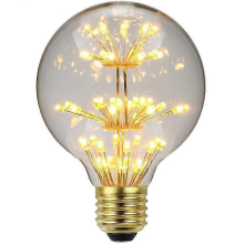 LED-lamp, retrolamp, RGB-lamp, vuurwerklamp, decoratieve warmlichtlamp, E27 220/240V glazen E27 (G80)