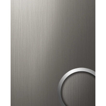 WallFace 15297 Grey brushed matt AR Design panelling metal look brushed grey 2,6 m2