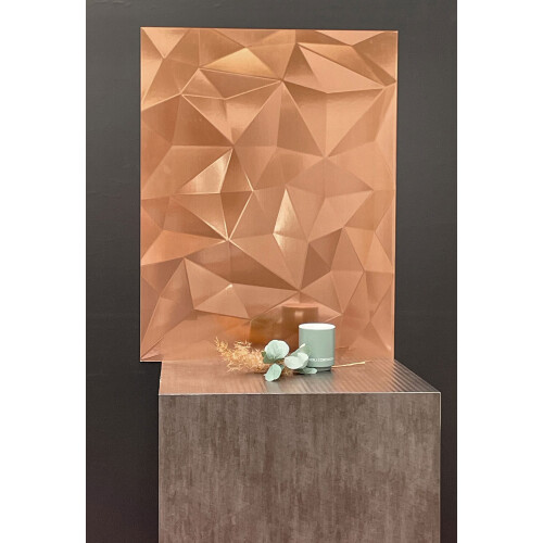 WallFace 30947 DIAMOND Copper brushed AR Wall panel metal look copper 2,6 m2 1