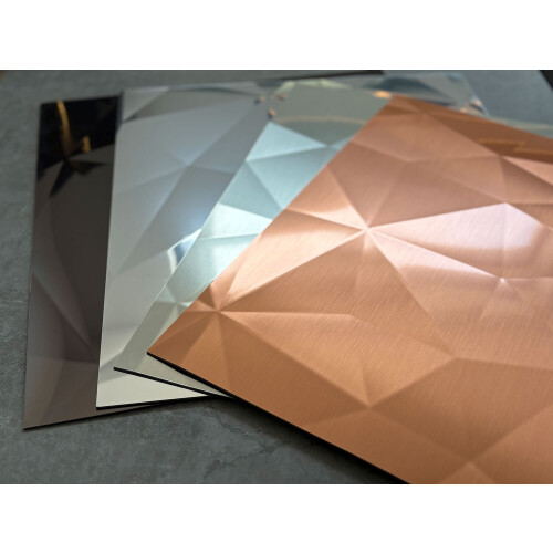 WallFace 30947 DIAMOND Copper brushed AR Wall panel metal look copper 2,6 m2 2