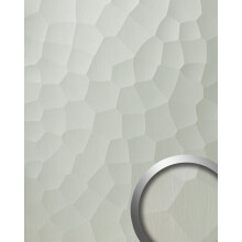 WallFace 31021 FACET Green Steel brushed AR Wall panel metal look silver 2,6 m2