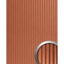 WallFace 30956 PILLAR Copper Brushed AR Wall panel metal look copper 2,6 m2