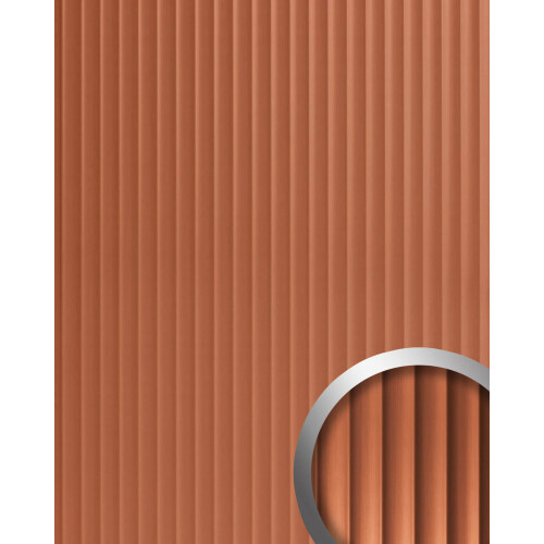 WallFace 30956 PILLAR Copper Brushed AR Wall panel metal look copper 2,6 m2