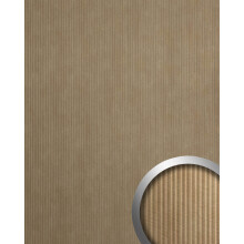 WallFace 29302 BRIDGE METALLIC USED Sand Wall panel leather look brown 2,6 m2