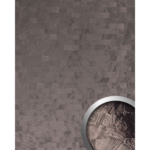 WallFace 29282 GRAIN Anthracite AR Wall panel metal look shiny anthracite 2,6 m2