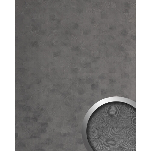WallFace 29287 GRAIN VELVET Volcano Wall panel textile look matt grey 2,6 m2
