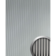WallFace 29202 WAVE 12 Silver Design panelling metal look mirrored silver 2,6 m2