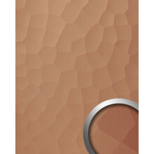 WallFace 30967 FACET Copper brushed matt AR Wall panel metal look copper 2,6 m2