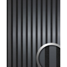 WallFace 30707 Fashion Grey AR Wall panel slatted look mirrored grey 1,68 m2