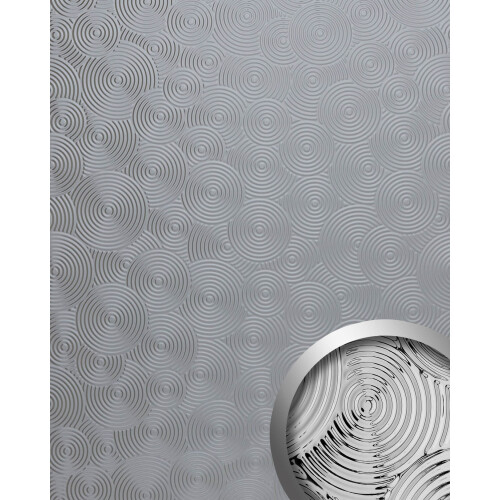 WallFace 29291 TARGET Silver Design panelling metal look mirrored silver 2,6 m2