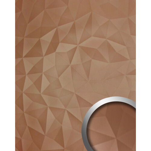 WallFace 30947 DIAMOND Copper brushed AR Wall panel metal look copper 2,6 m2