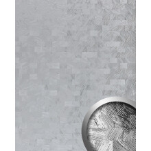 WallFace 29280 GRAIN Silver Design panelling metal look shiny silver 2,6 m2