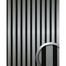WallFace 30709 Silver brushed Design panelling slatted look brushed grey 1,68 m2