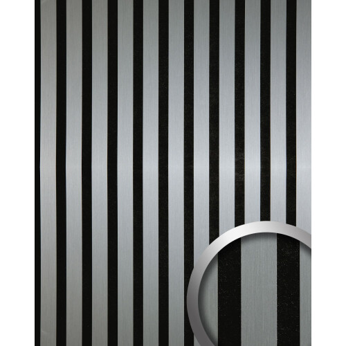 WallFace 30709 Silver brushed Design panelling slatted look brushed grey 1,68 m2