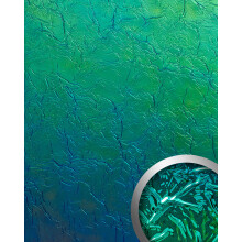 WallFace 29085 CREPA Aqua Wall panel metal look colour changing blue 2,6 m2