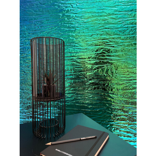 WallFace 29084 CRASHED Aqua Wall panel metal look colour changing blue 2,6 m2 1