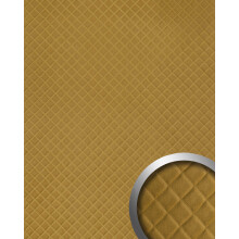 WallFace 32086 ROMBO 40 VELVET Curry Design panelling textile look matt yellow 2,6 m2