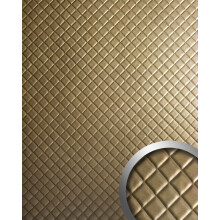 WallFace 31873 ROMBO 40 METALLIC USED Sand Design panelling leather look matt brown 2,6 m2