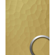 WallFace 32567 FACET Brass brushed matt AR Design panelling metal look brushed gold 2,6 m2