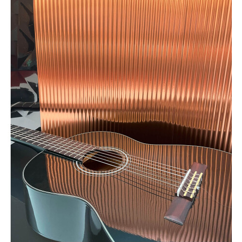 WallFace 29204 WAVE 12 Copper brushed AR Wall panel metal look copper 2,6 m2 2