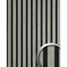 WallFace 30683 LIMESTONE Grey Design panelling slatted look matt grey 1,68 m2