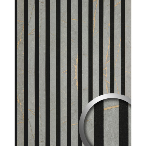 WallFace 30683 LIMESTONE Grey Design panelling slatted look matt grey 1,68 m2