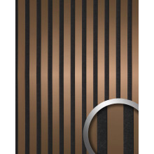 WallFace 31130 Rosegold AR Design panelling slatted look mirrored bronze 1,68 m2