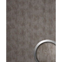 WallFace 29303 BRIDGE METALLIC USED Steel Wall panel leather look brown 2,6 m2