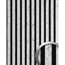 WallFace 31127 MARBLE White Design panelling slatted look matt white 1,68 m2