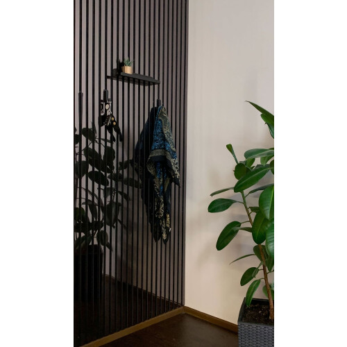 WallFace 31129 Anthracite AR Wall panel slatted look mirrored anthracite 1,68 m2 1