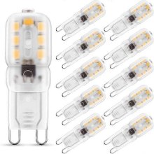 10er-Packung 3W G9 3000K LED-Lampen, entspricht einer 25W Halogenlampe – Warmweiß