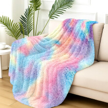(2606087655, 100x130cm39x51in) Ultra Soft Plush Fleece Throw Blanket Colorful Rainbow Sherpa Sofa Cover Cozy Living Room Home Decor Winter Throw Gift