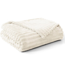 (WHITE, 100x150cm) 1 PC GentleSoft White Throw Blanket for Couch - Cozy Blanket for Women, Cute Fleece Throw for Girls, Christmas Birthday Gifts