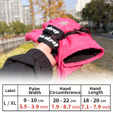 (2-L/XL) High-quality Winter Ski Glove Set With Wrist Strap/lanyard/elastic Wrist Strap, Thickened And Extended Full-finger Gloves,