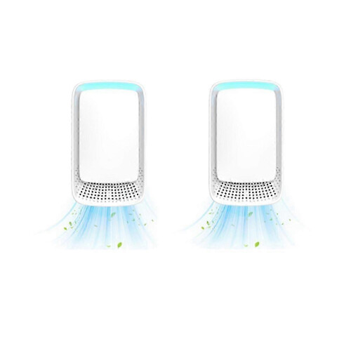 2 Pcs Quiet Plug-in Air Purifier for Home Negative Ionizer Technology for Bedroom Pet Kitchen Office