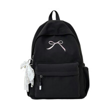 Travel Backpacks for Teens and Girl Casual Daypacks Sweet Bows Backpacks Students School Bag Japanese Styles Rucksack Black