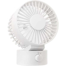 Cichy, miniaturowy wentylator stołowy, przenośny wentylator USB do biura, domu, biura i sypialni – biały