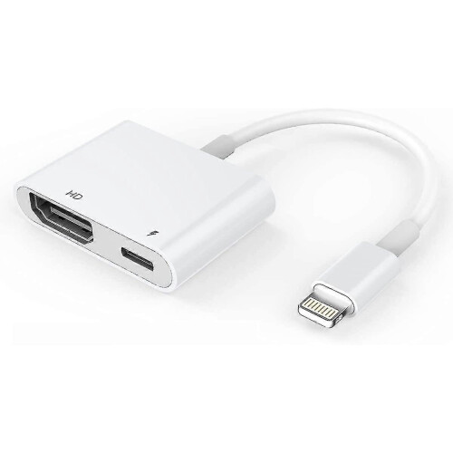 HDMI AdapterCompatible With iPhone – 1080p Lightning to Digital AV, Sync Screen Connector