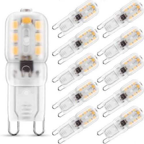 10-pack 3W G9 3000K, LED bulb, equivalent to 25W halogen bulb - Warm white