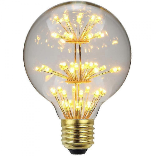 LED bulb, retro bulb, RGB bulb, firework bulb, decorative warm light, E27 220/240V glass E27 (G80)