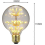 LED bulb, retro bulb, RGB bulb, firework bulb, decorative warm light, E27 220/240V glass E27 (G80) 2