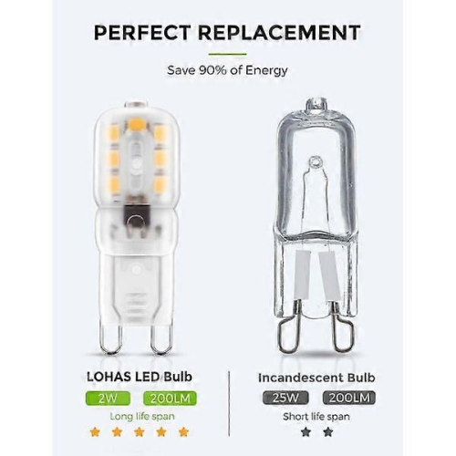 10-pack 3W G9 3000K, LED bulb, equivalent to 25W halogen bulb - Warm white 1