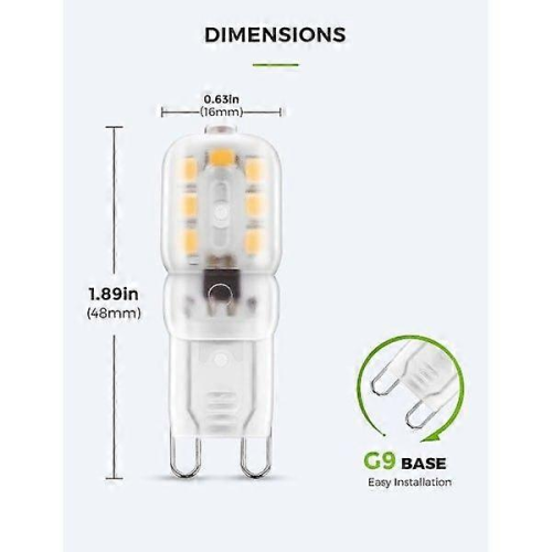 10-pack 3W G9 3000K, LED bulb, equivalent to 25W halogen bulb - Warm white 2